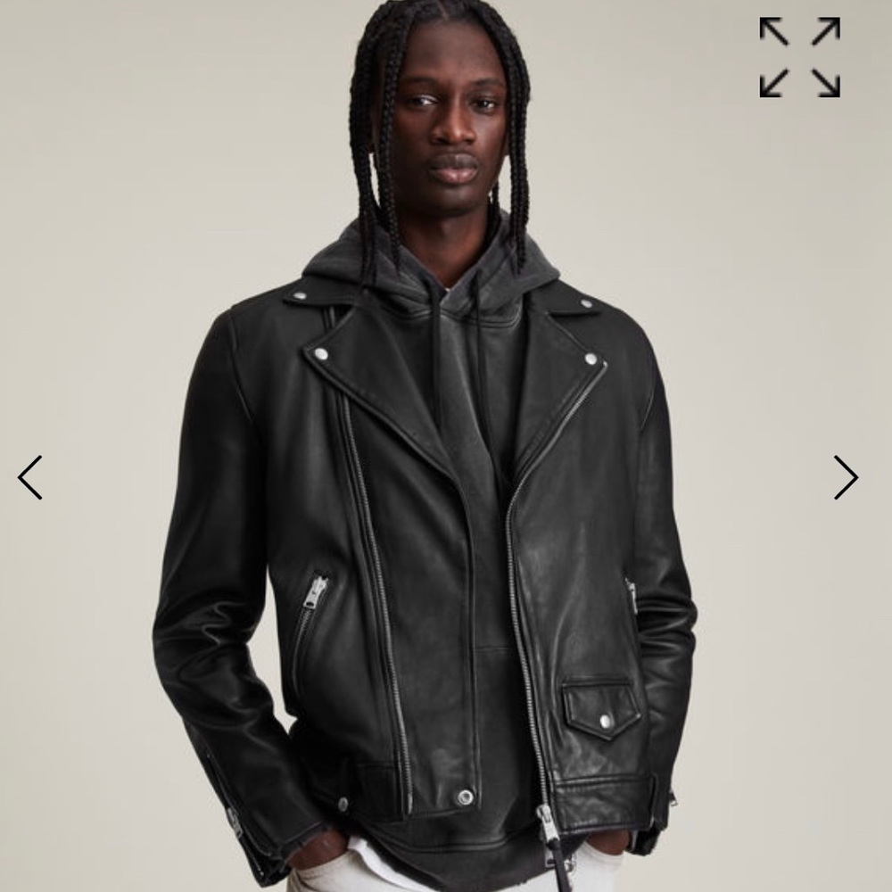 All Saints Men’s Leather Jacket Milo